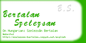 bertalan szelezsan business card
